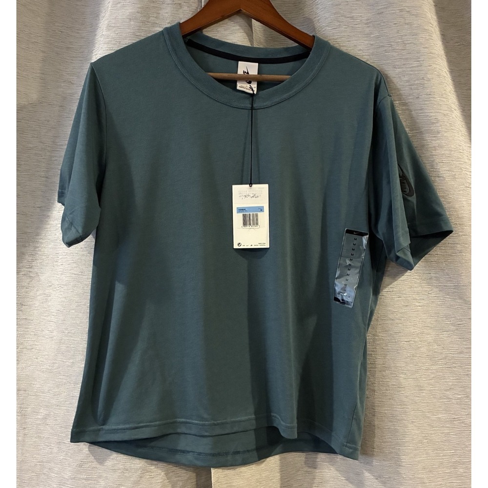 Nike NikeLab Essentials Top Womens Shirt Medium Teal Activewear 855535-374